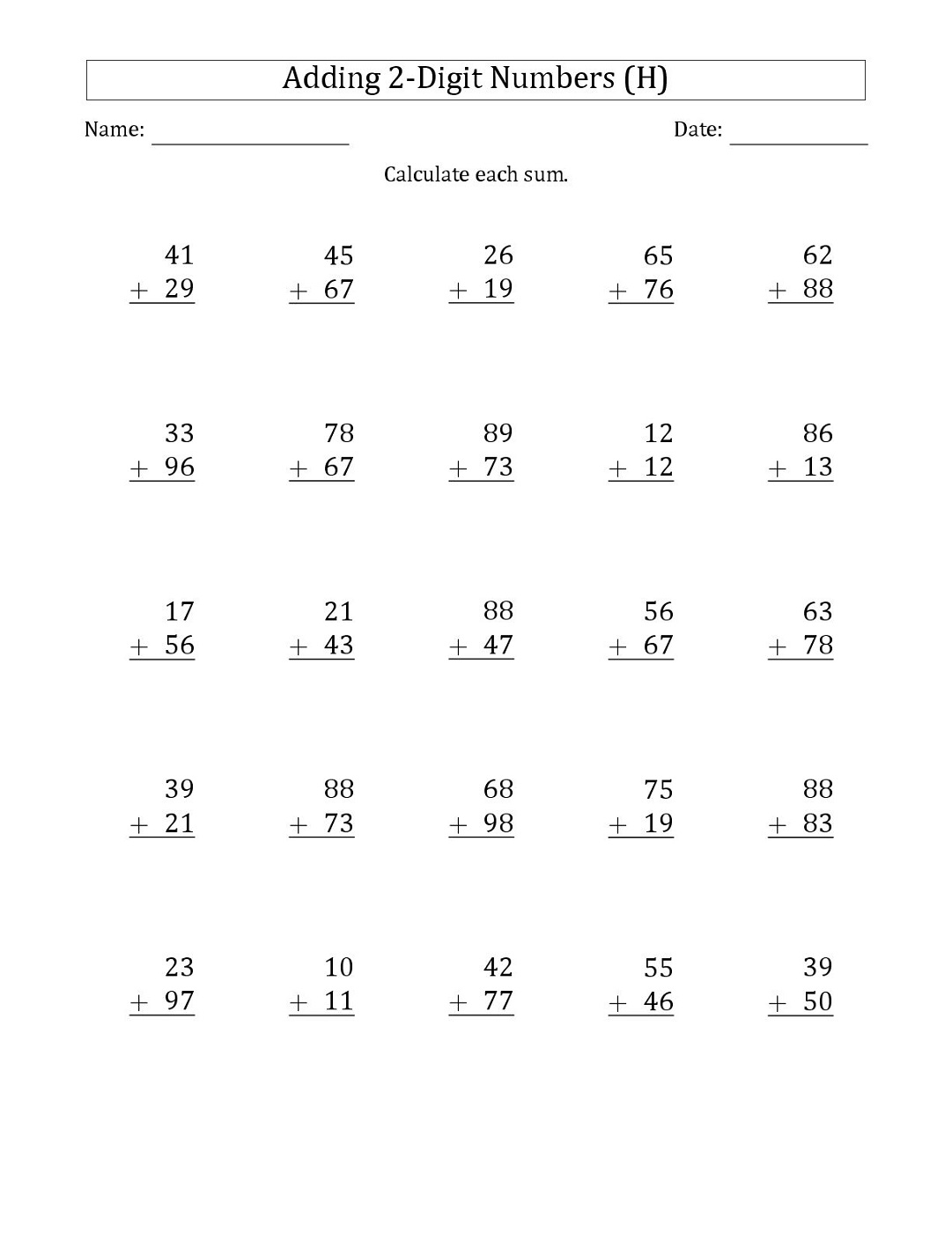 free mathematics worksheets 2nd grade