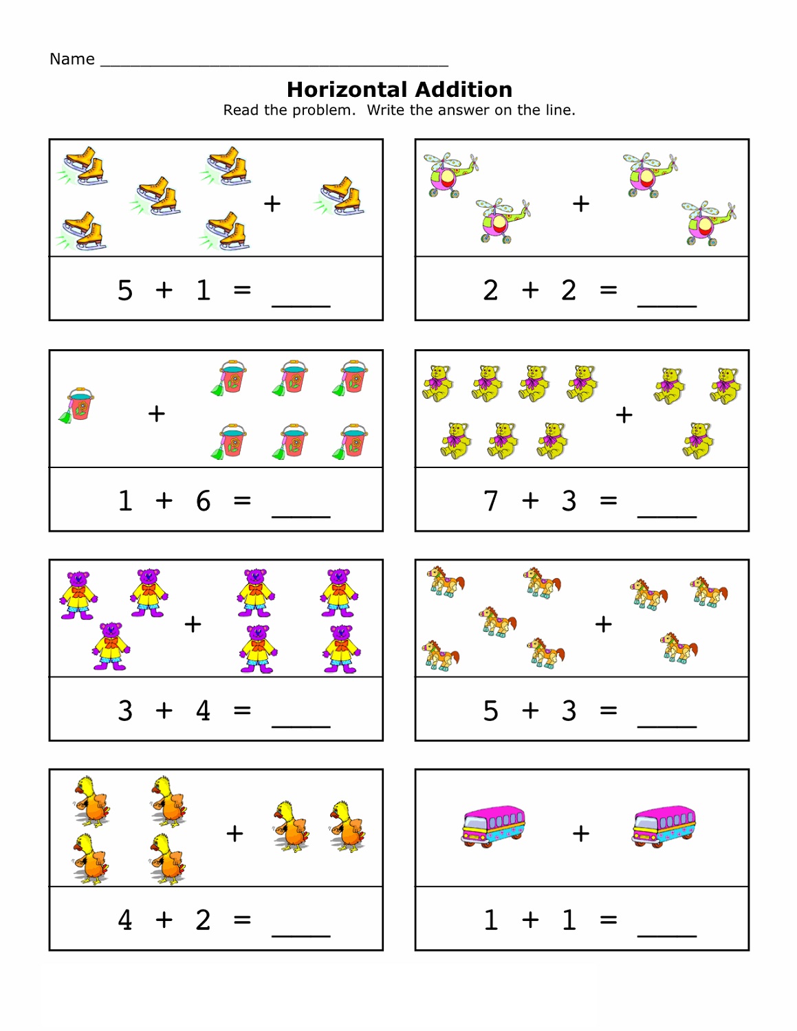 free mathematics worksheets with picture