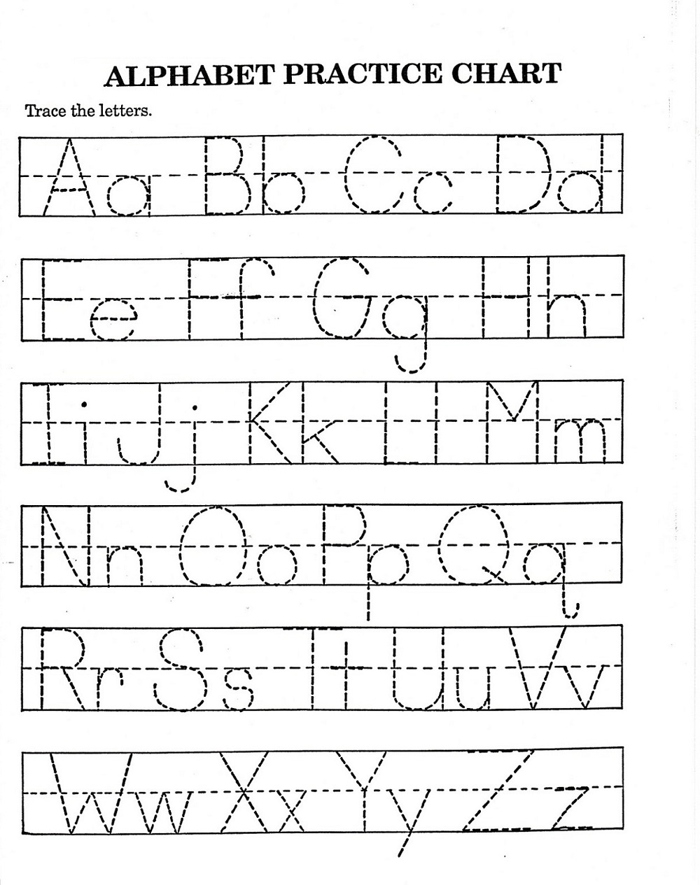 Trace Letters Worksheet