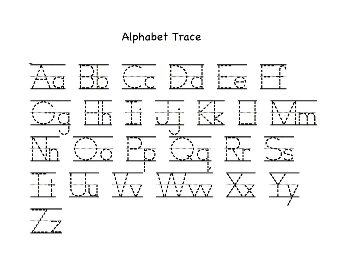 traceable alphabet worksheets a-z for kids