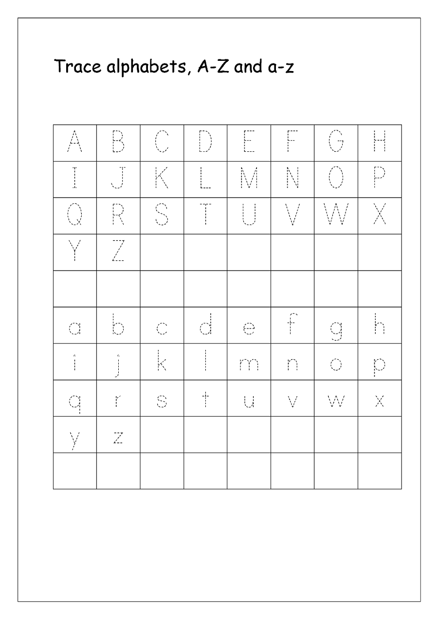traceable alphabet worksheets a-z fun