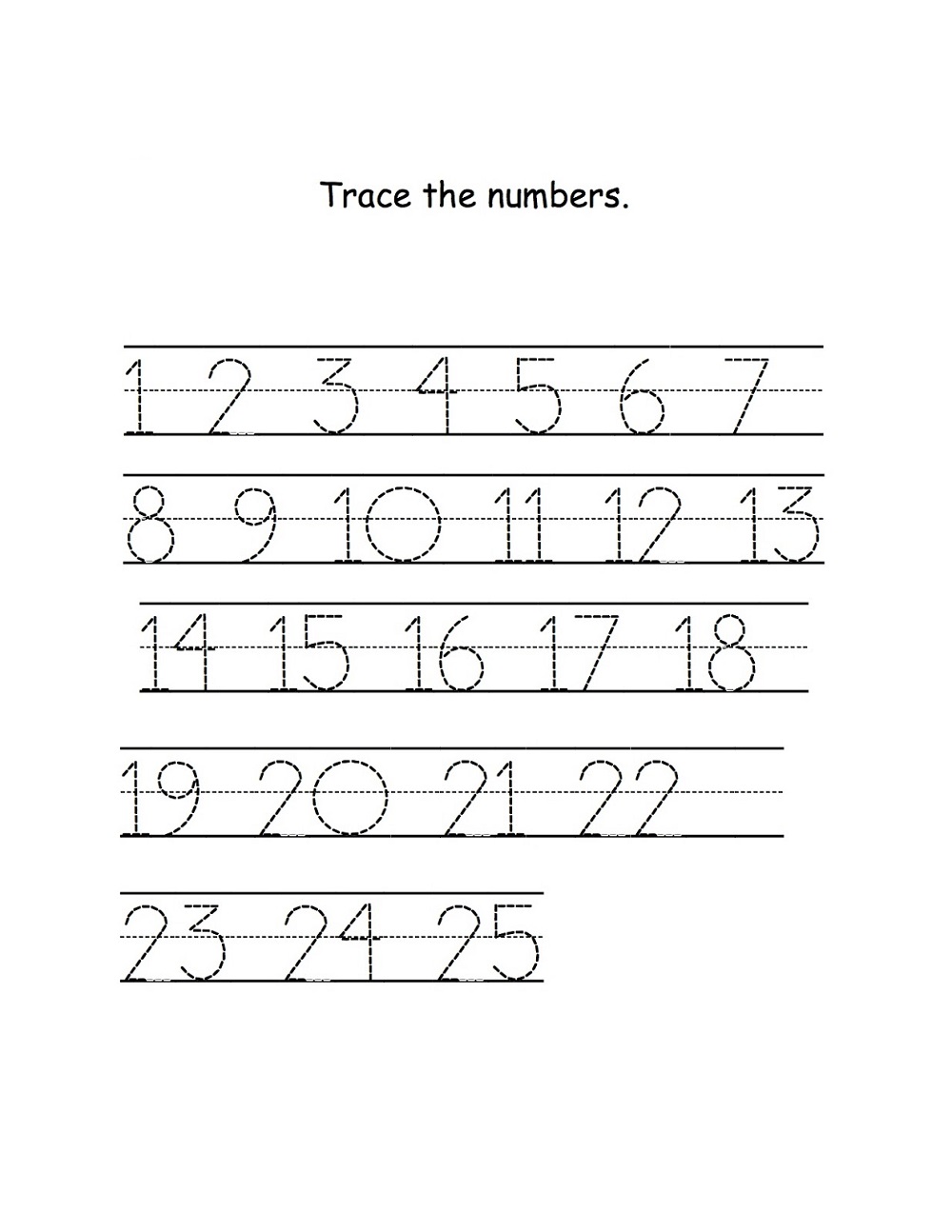 traceable numbers worksheets printable