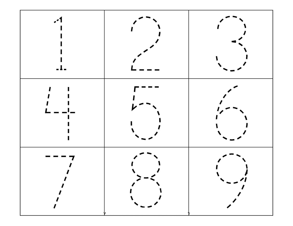 traceable numbers worksheets simple