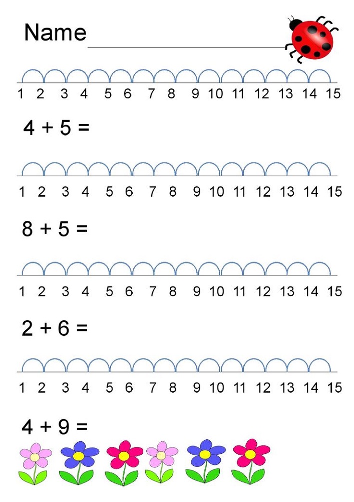 Reception Maths Worksheets Printable Activity Shelter Adding With A 