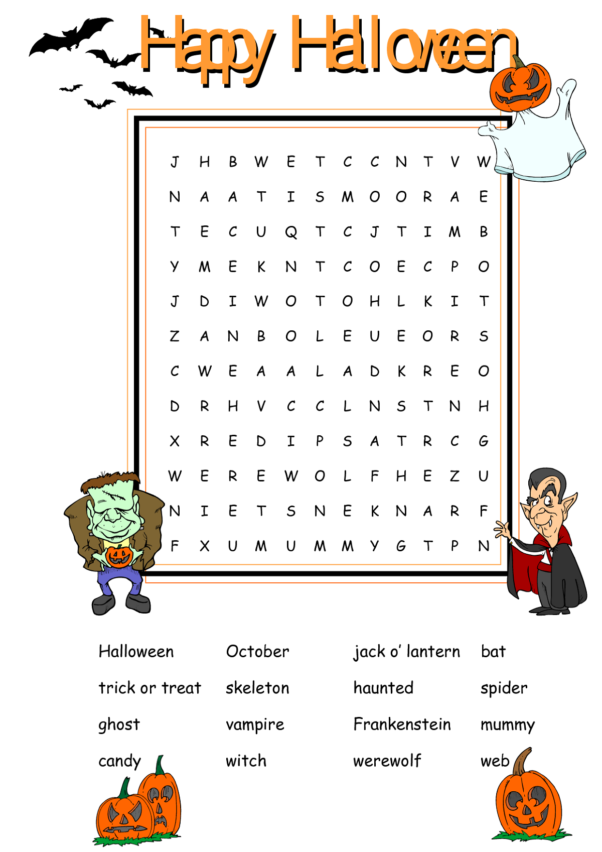 Free Printable Resources Halloween