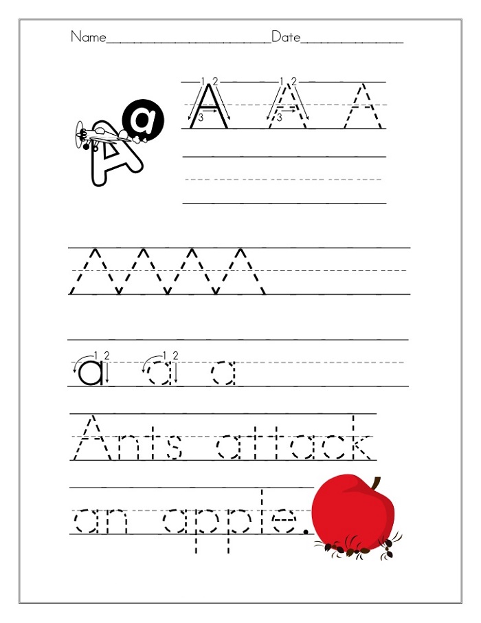 Head Start Worksheets Alphabet For Kids Activity Shelter