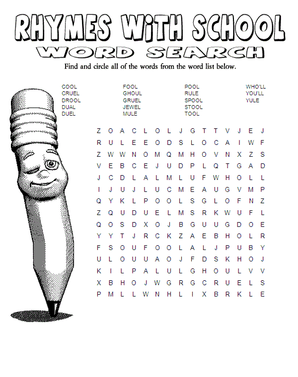 Middle Ages Word Search Rhymes