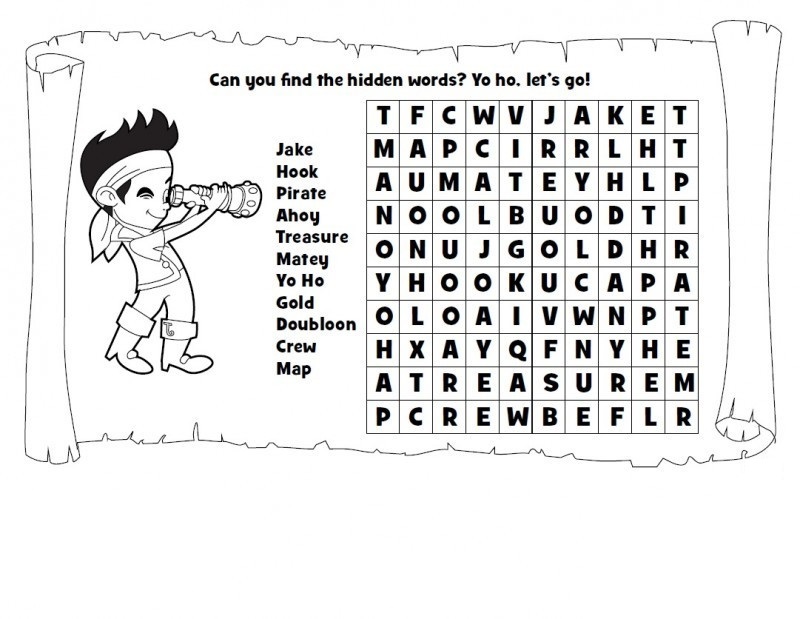 Pirate Crossword Puzzles Easy And Hard Activity Shelter