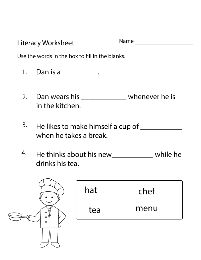 Free Literacy Worksheets Fun