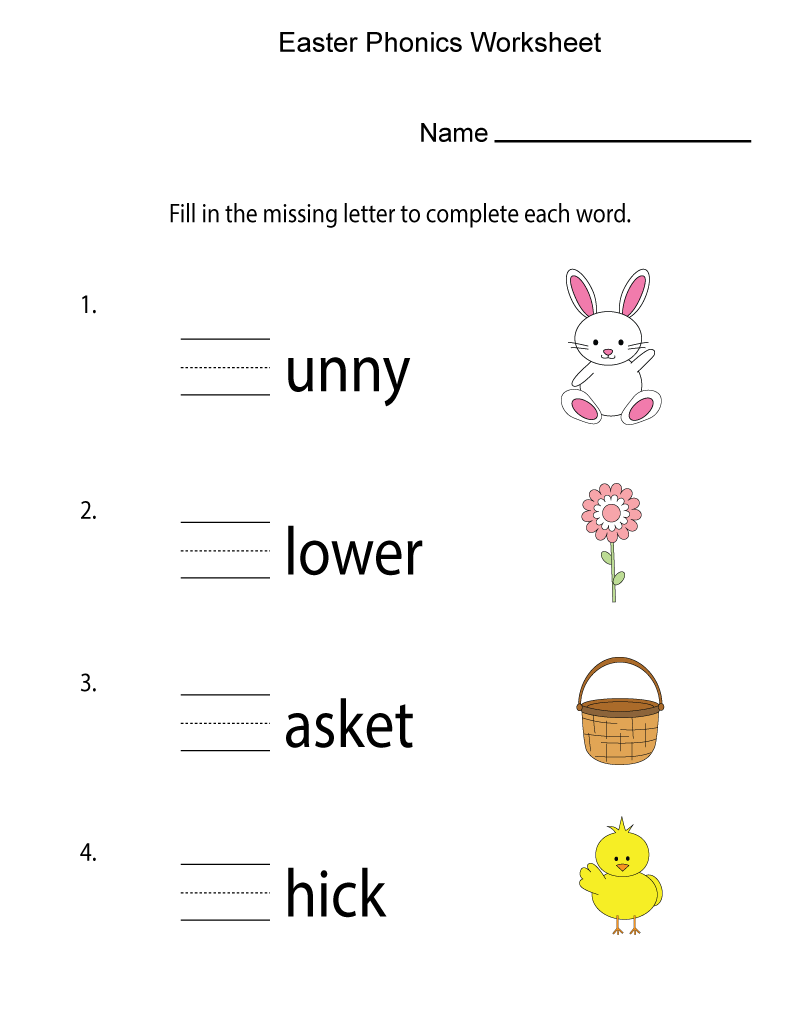 Kindergarten Tutoring Worksheets Phonics