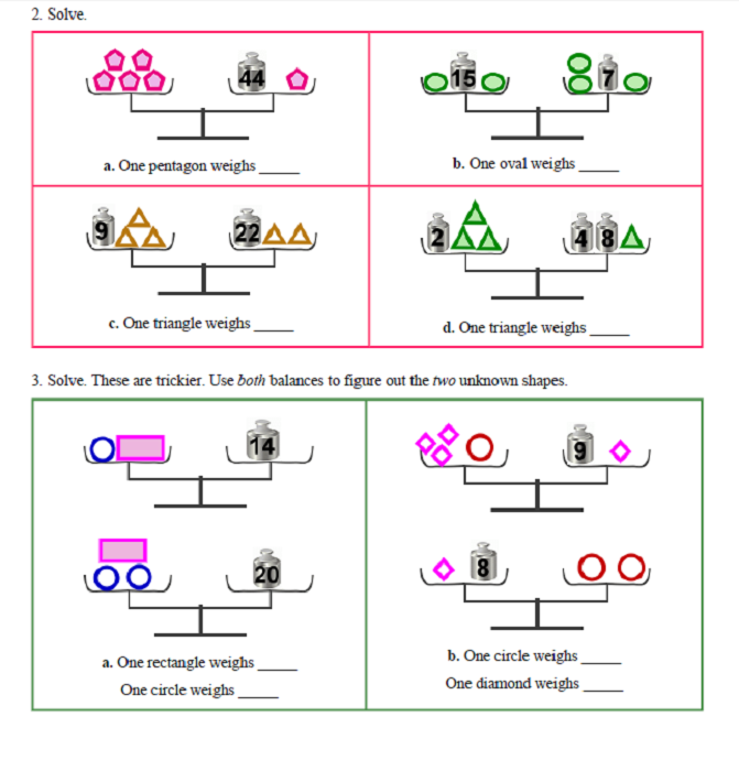 Pan Balance Problems Two