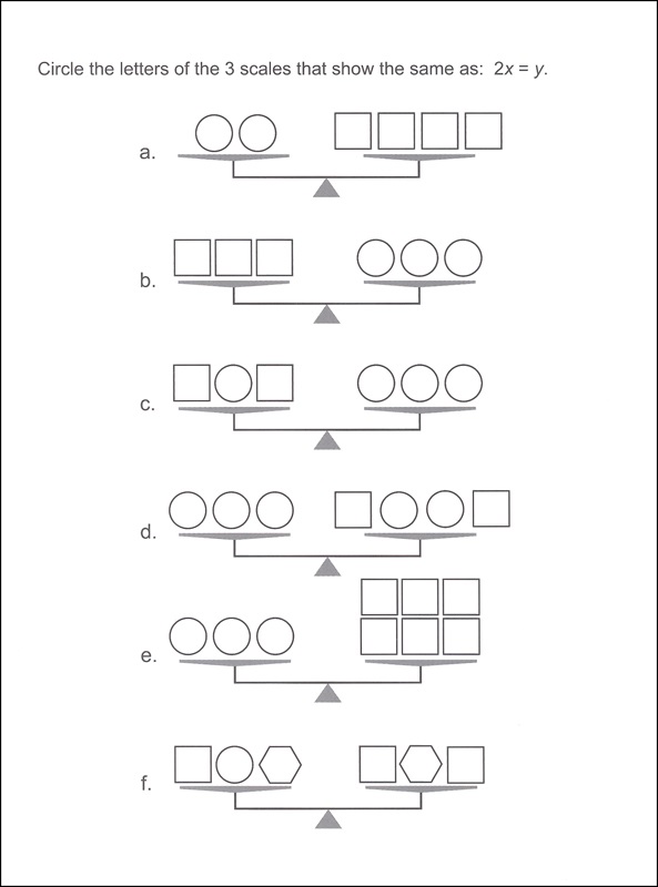 Pan Balance Worksheets Shape