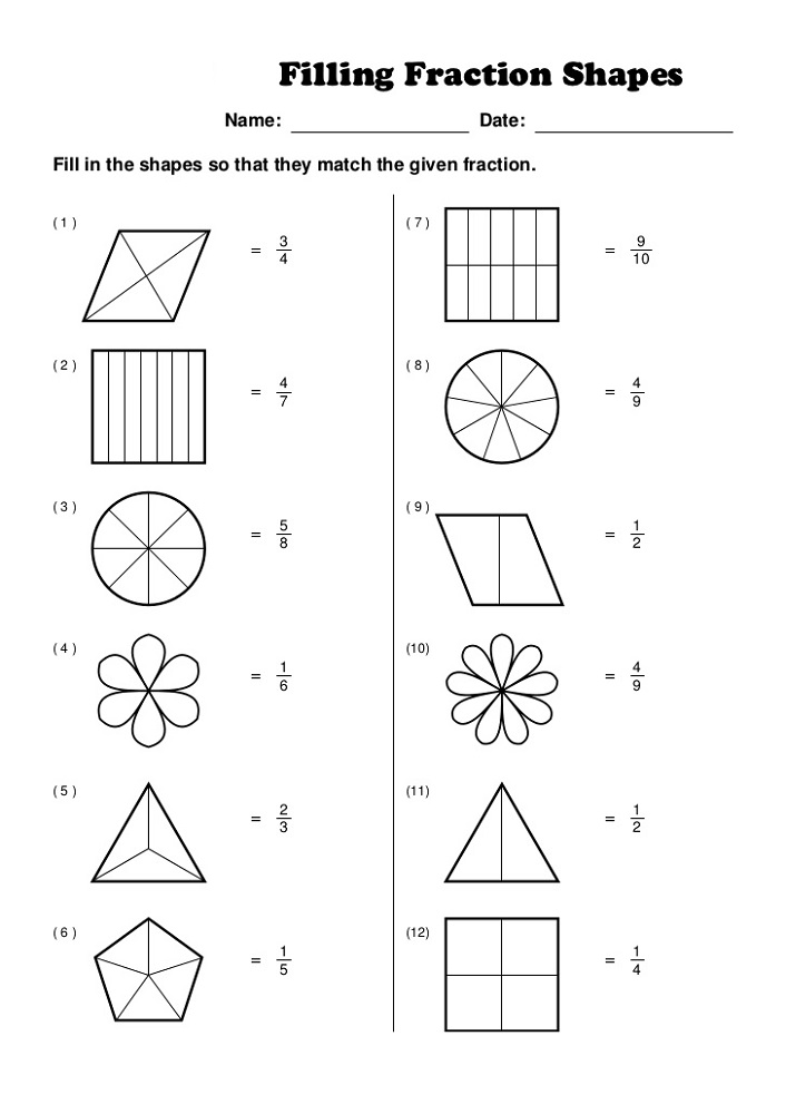 Work Sheet Works Fraction