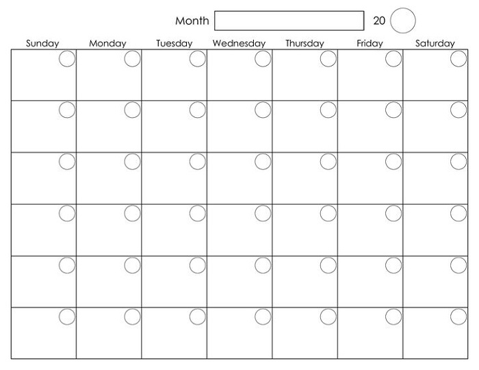 Monthly Calendar Printable Free
