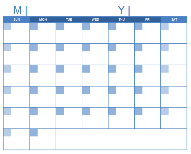 Printable Blank Monthly Calendars Activity Shelter