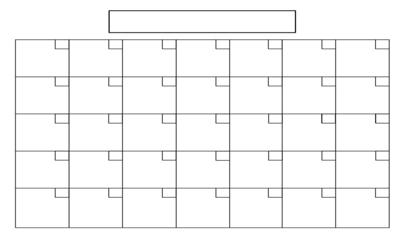 Printable Blank Monthly Calendars Activity Shelter