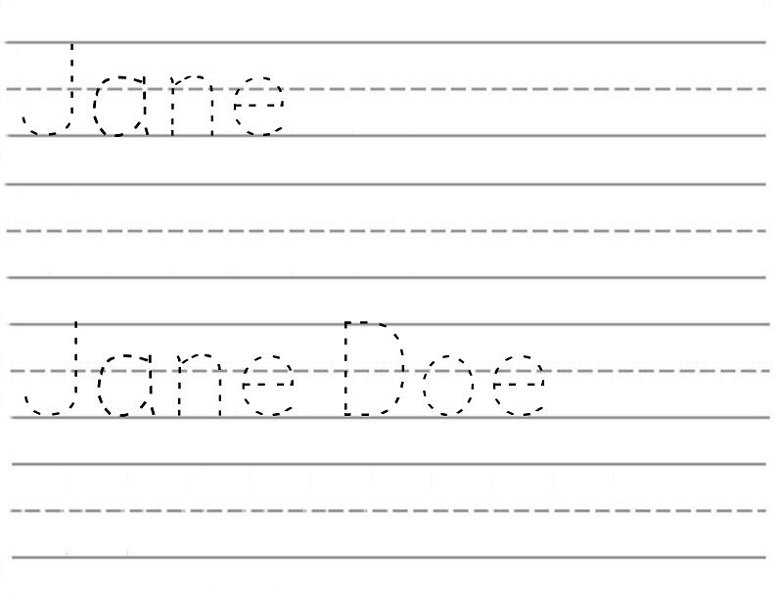 Tracer Pages for Names Practice