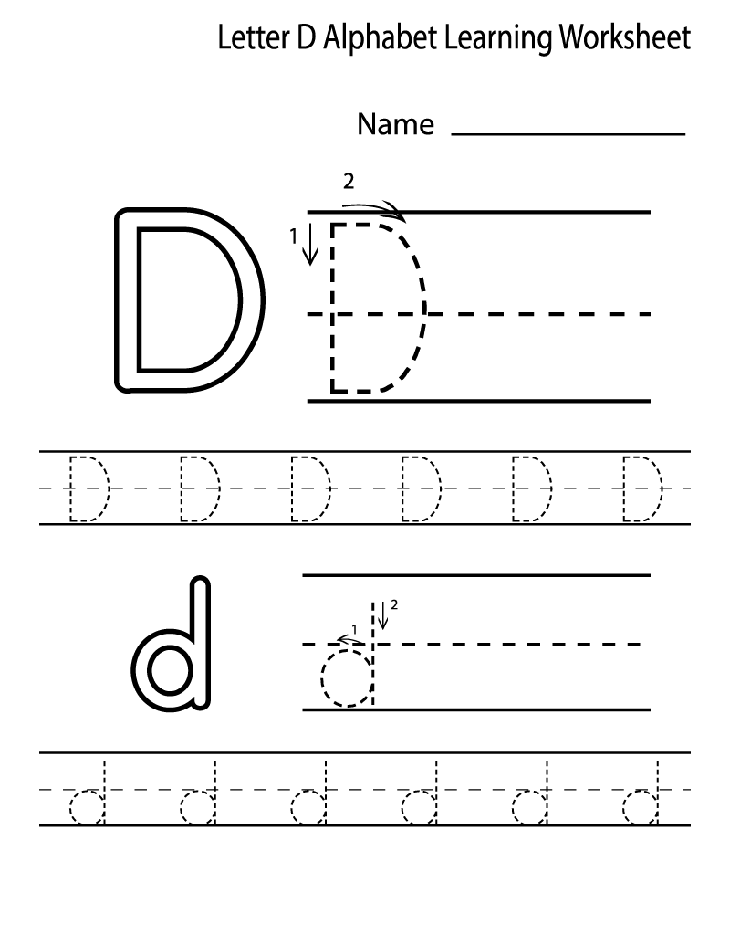 Free Learning Worksheets Alphabet