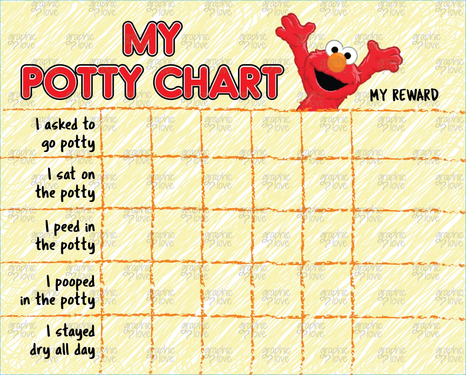 Potty Reward Charts Template | Activity Shelter