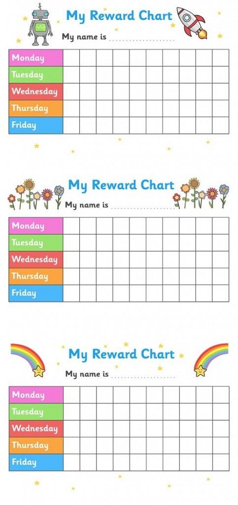 preschool reward chart daily