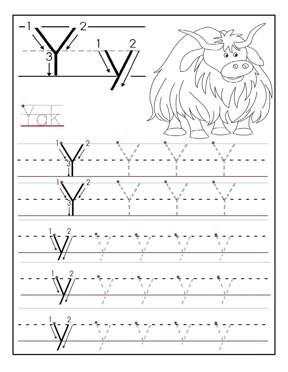 alphabet letter tracing printables activity