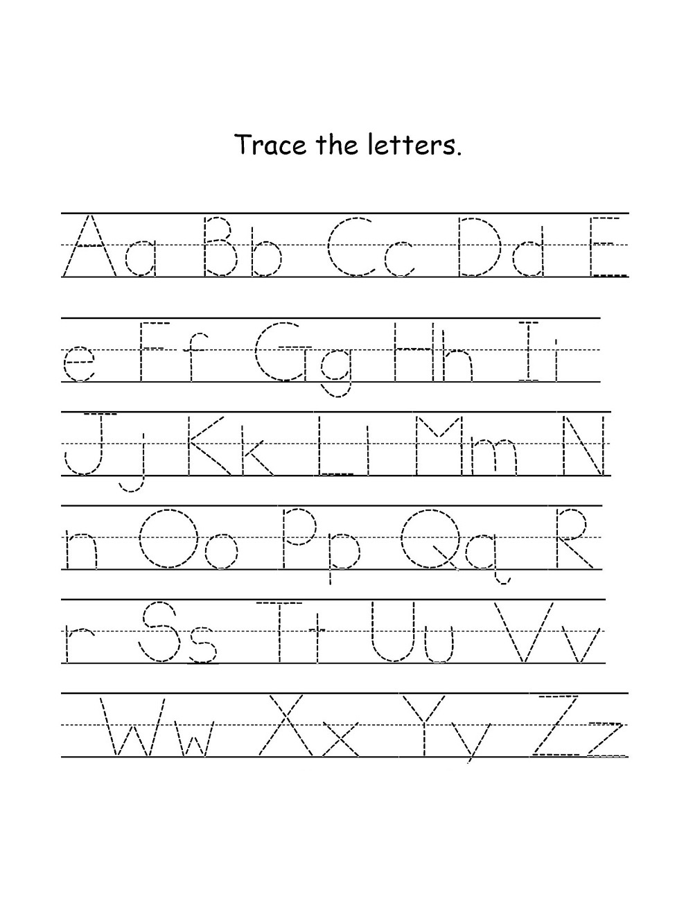 Alphabet Tracing easy