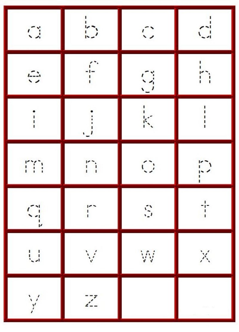 Alphabet Tracing page