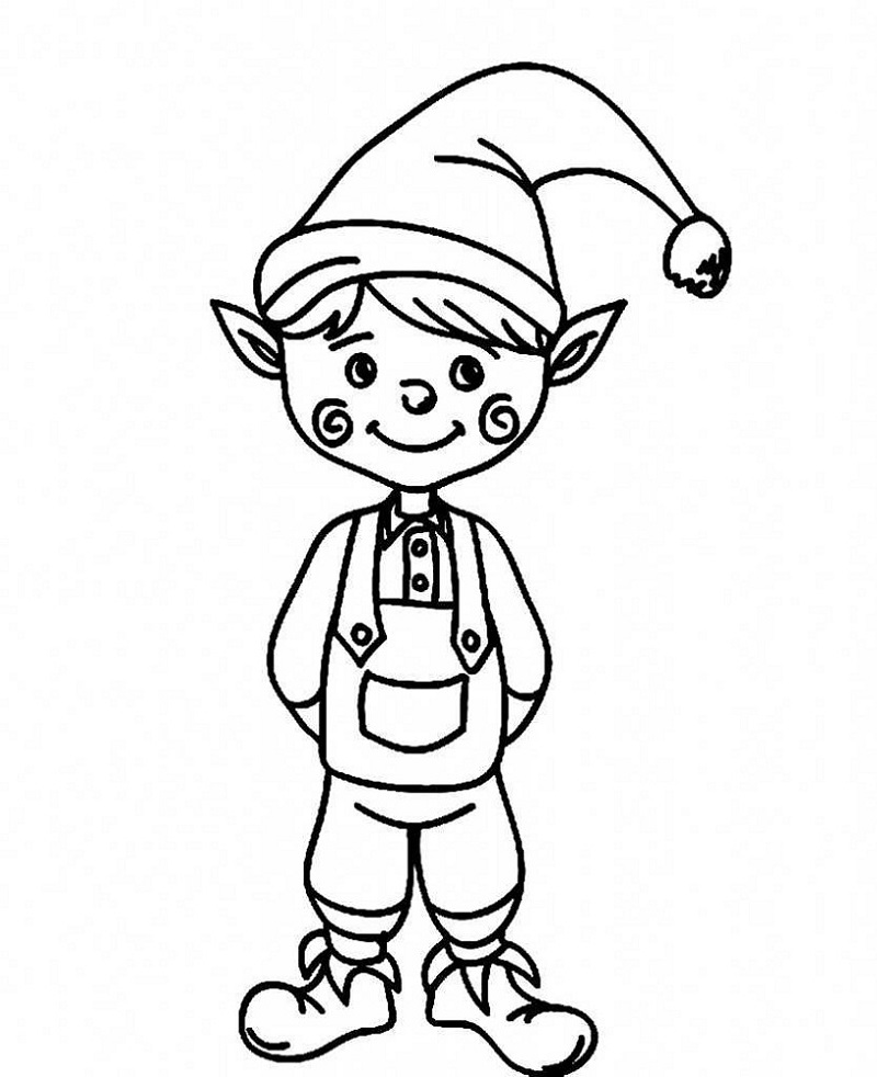 printable elf on shelf coloring pages