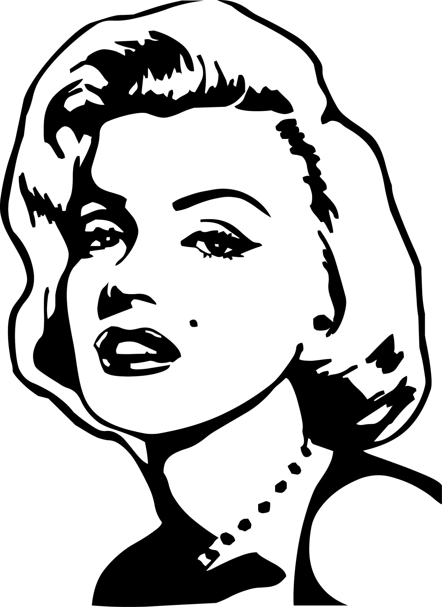 marilyn monroe coloring pages easy