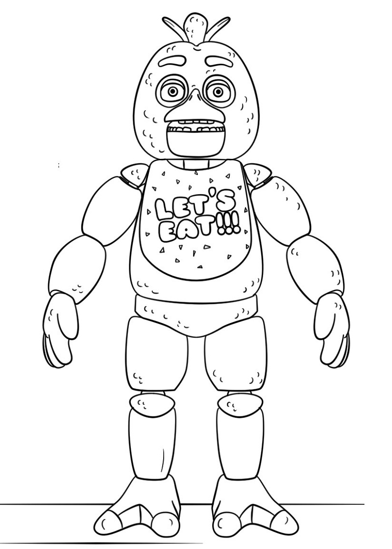 fnaf coloring sheets easy