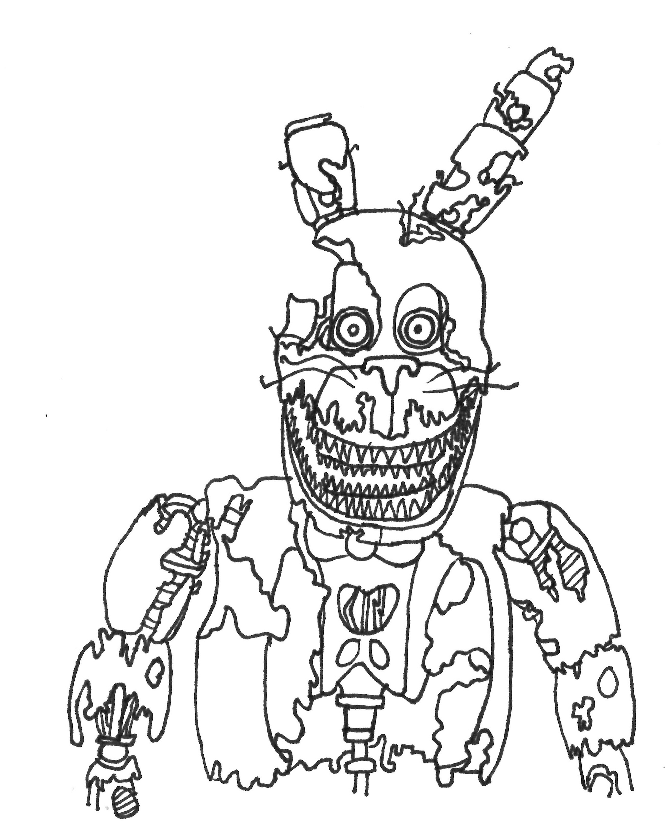 fnaf coloring sheets scary