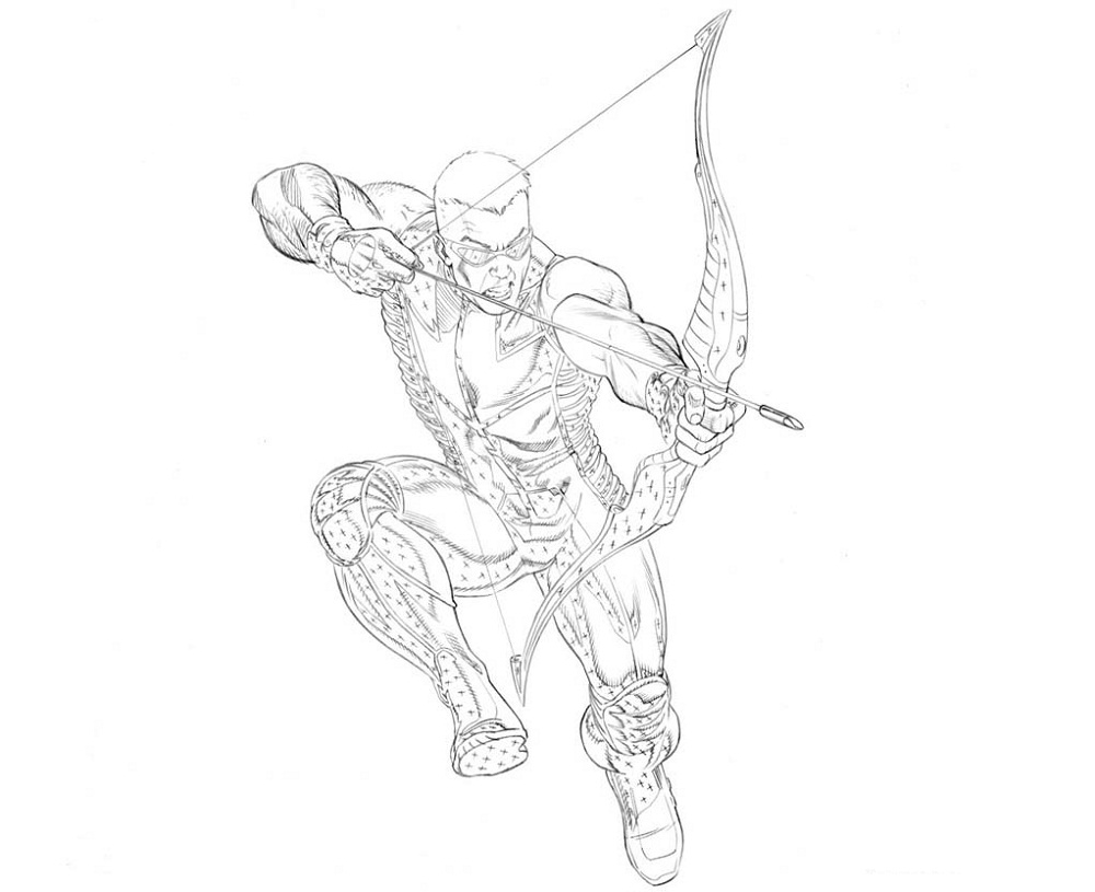 hawkeye coloring pages simple