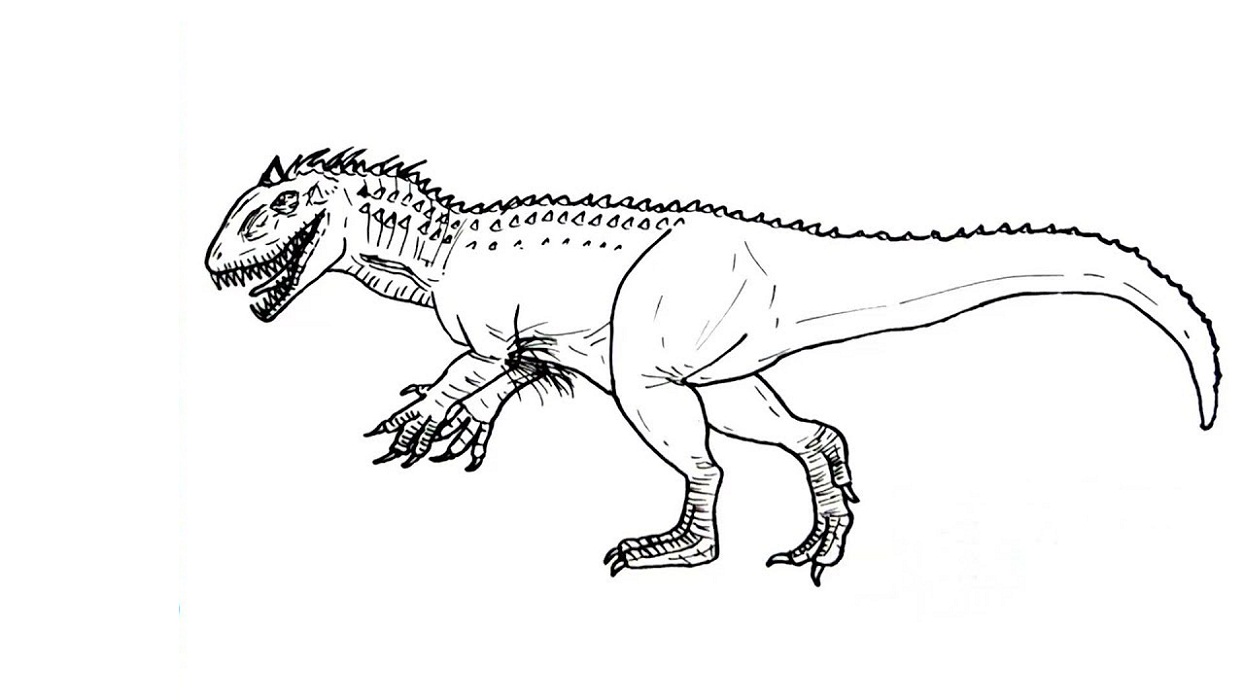 indominus rex coloring page kids