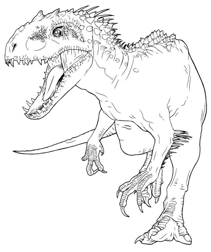 indominus rex coloring page printable