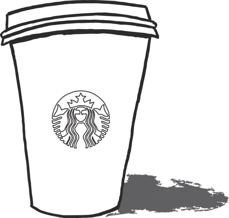 Coffee Cups Starbucks Coloring Pages