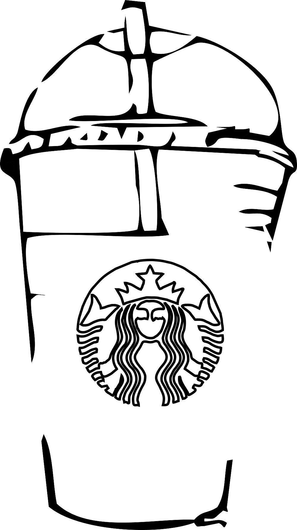 starbucks coloring page simple.