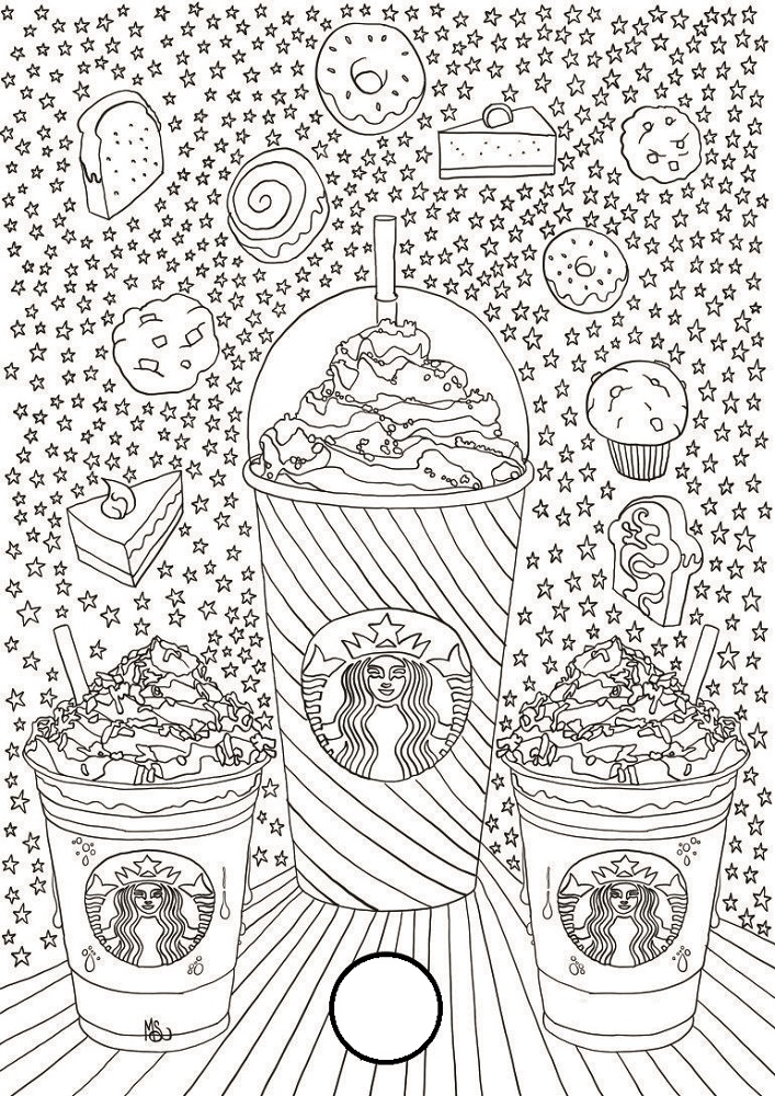 starbucks coloring page three