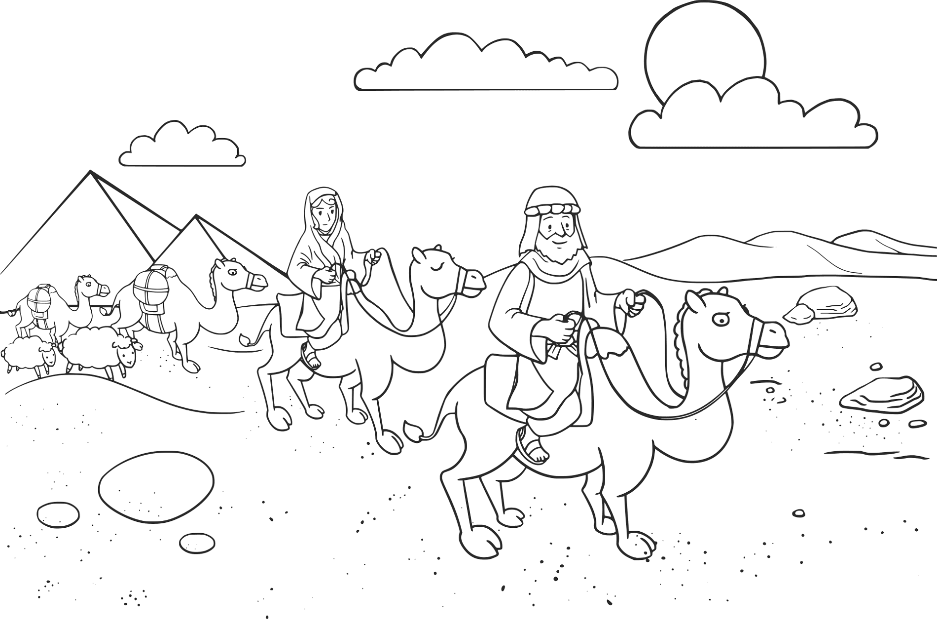 abraham and sarah coloring pages learning