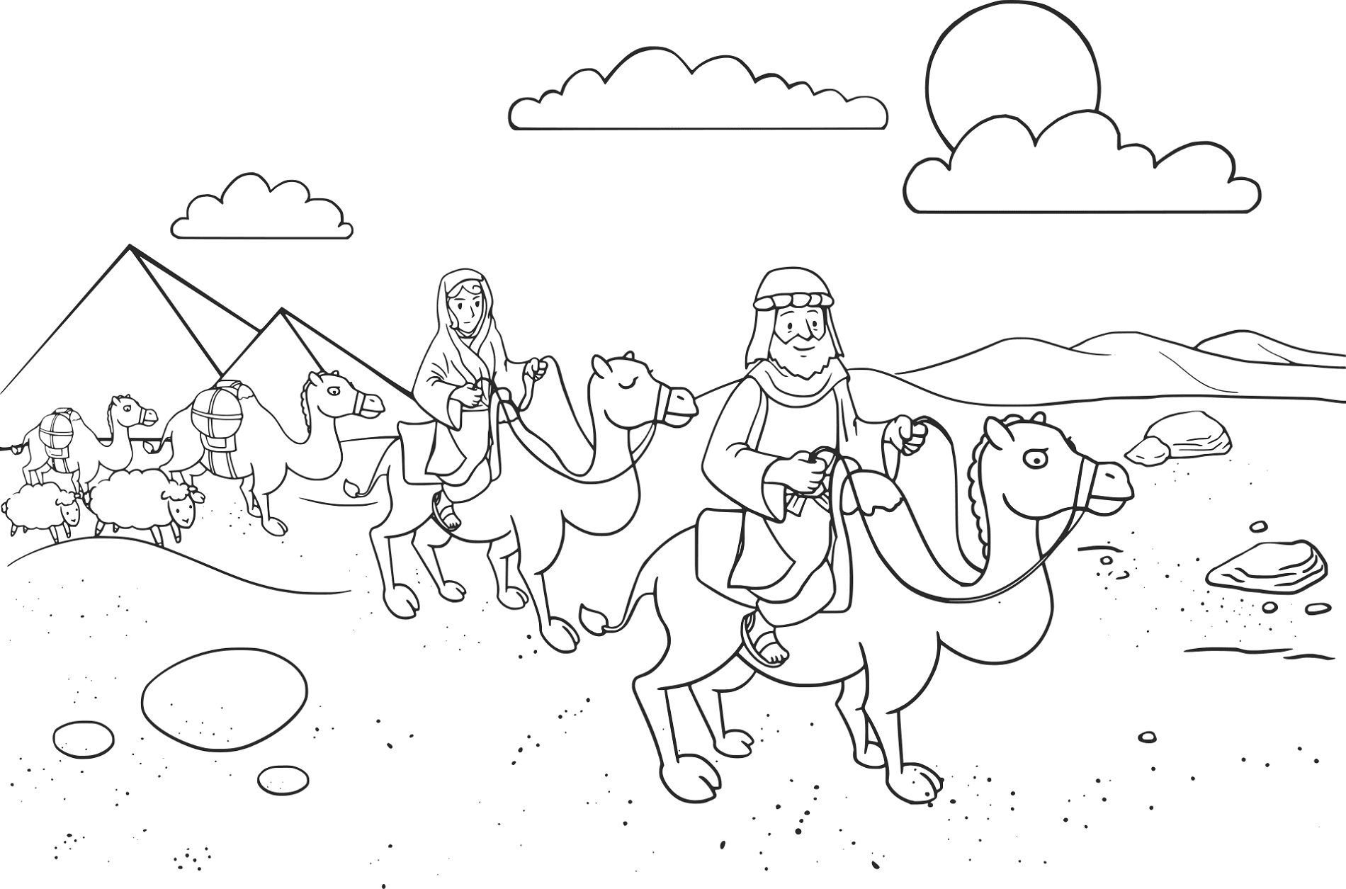 Abraham and Sarah Coloring Pages | Activity Shelter