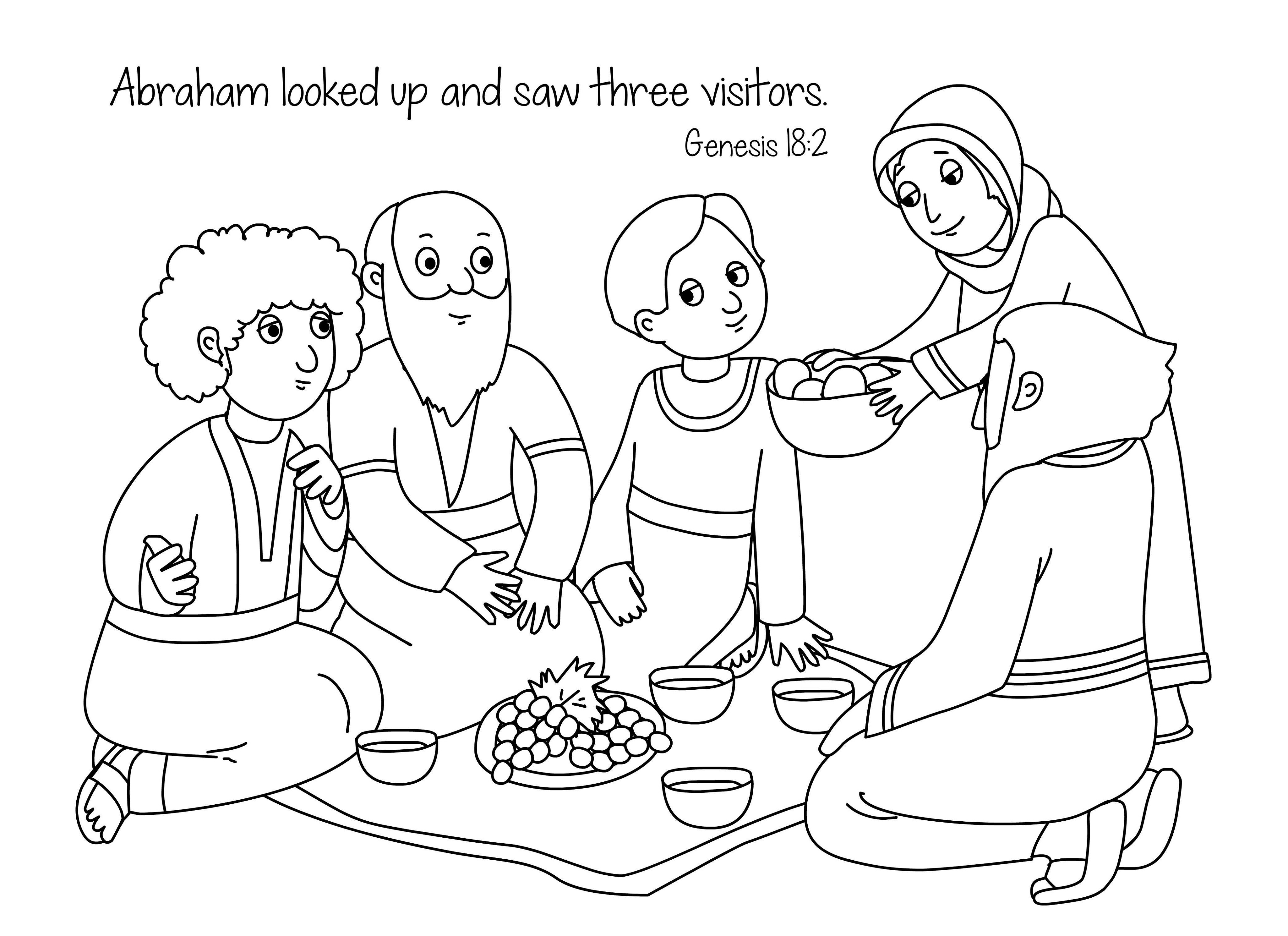 Abraham And Sarah Coloring Pages Activity Shelter