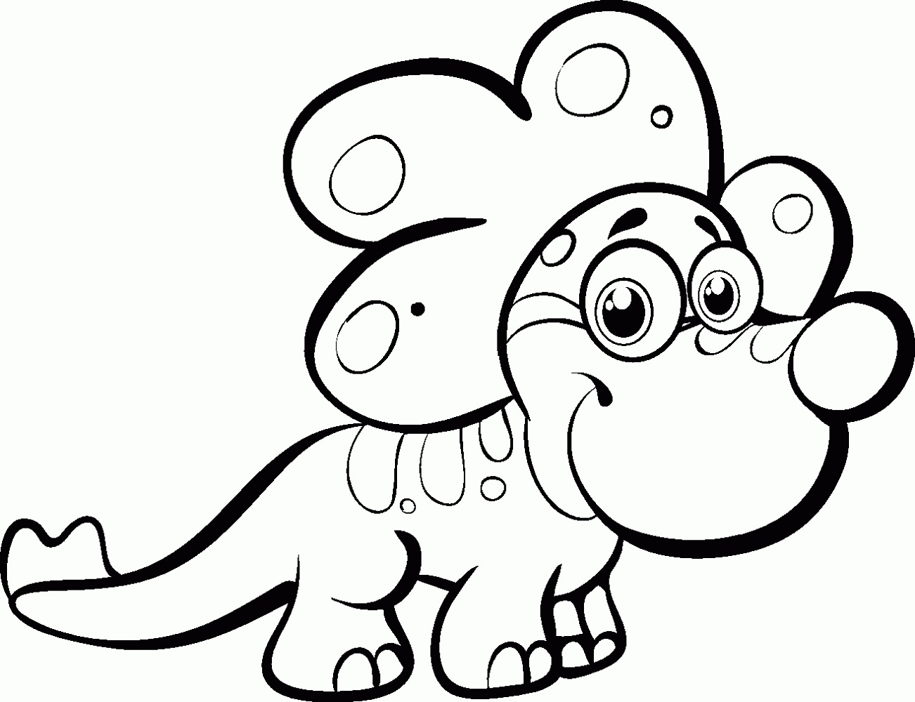 Baby Dinosaur Coloring Pages Cartoon