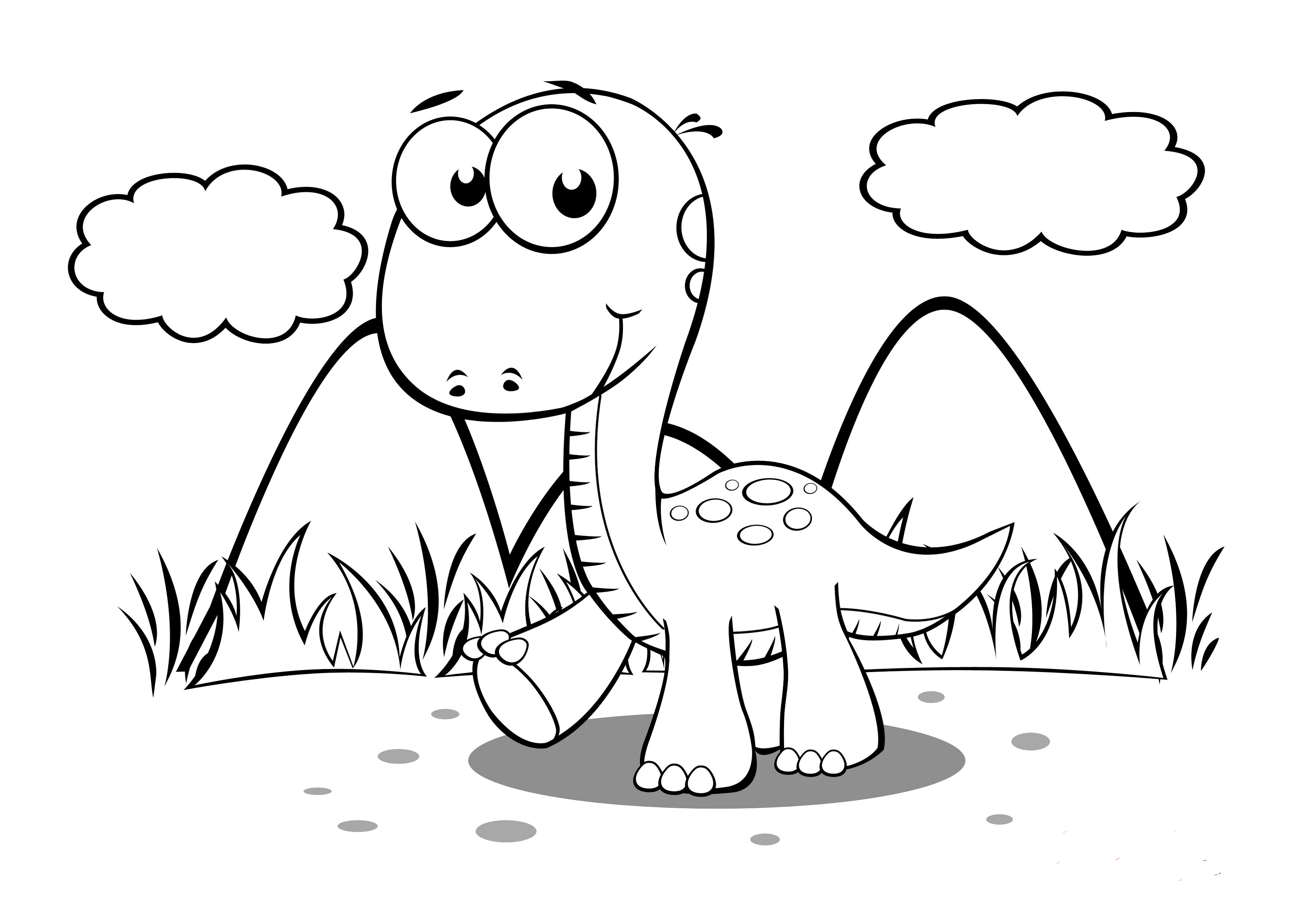 baby dinosaur coloring pages free