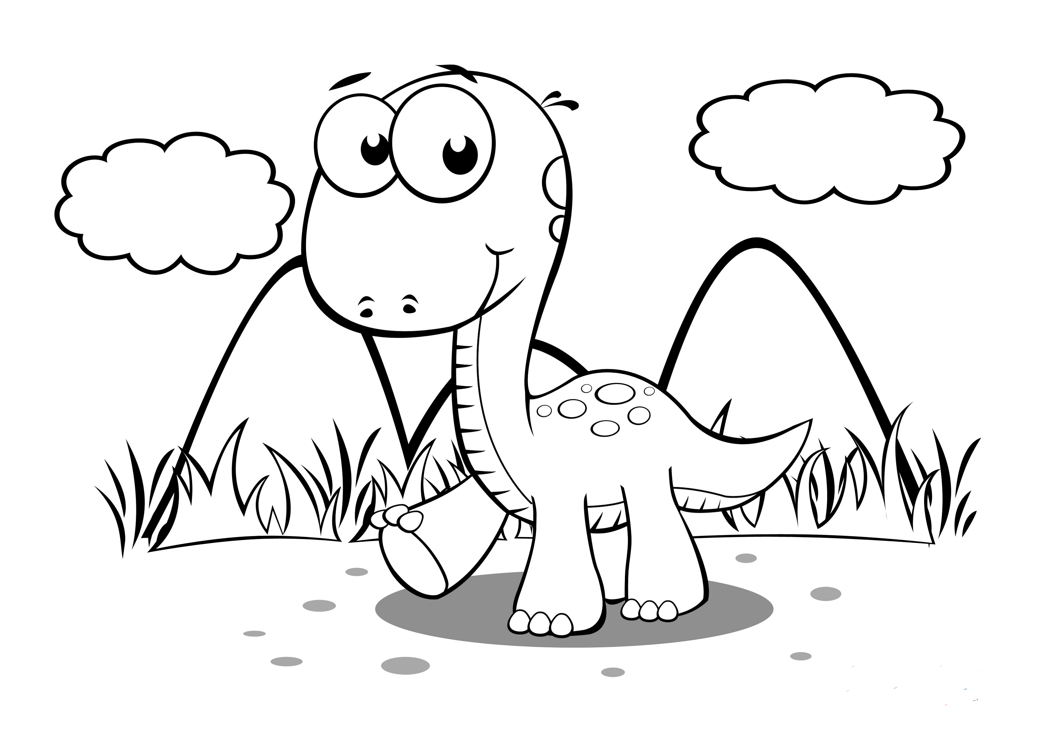 Baby Dinosaur Coloring Pages for Preschoolers | Activity ...