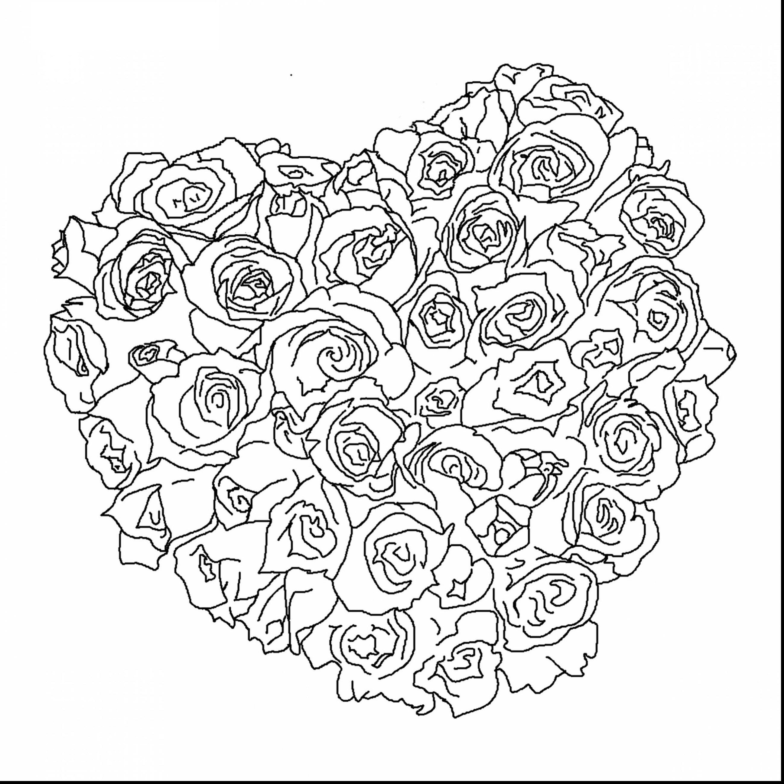 coloring pages of hearts and flowers fun 