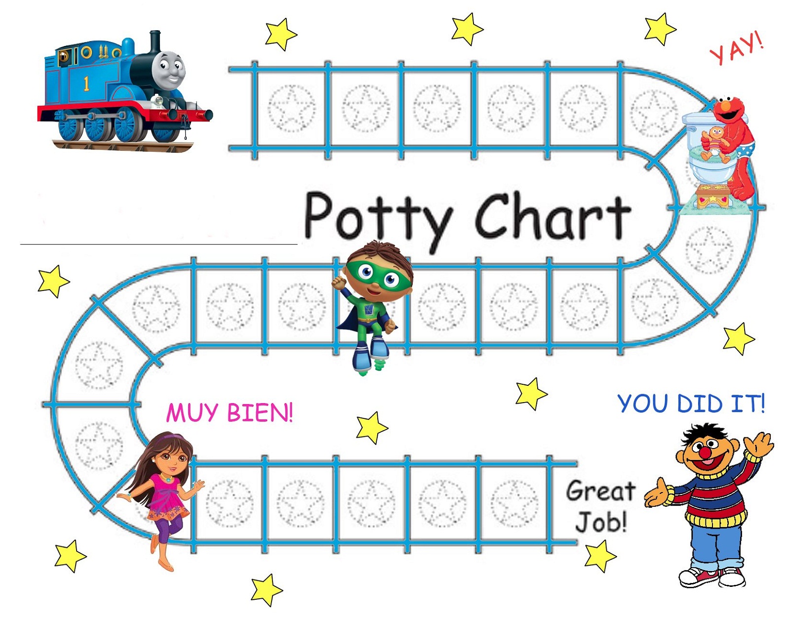 free printable reward charts potty