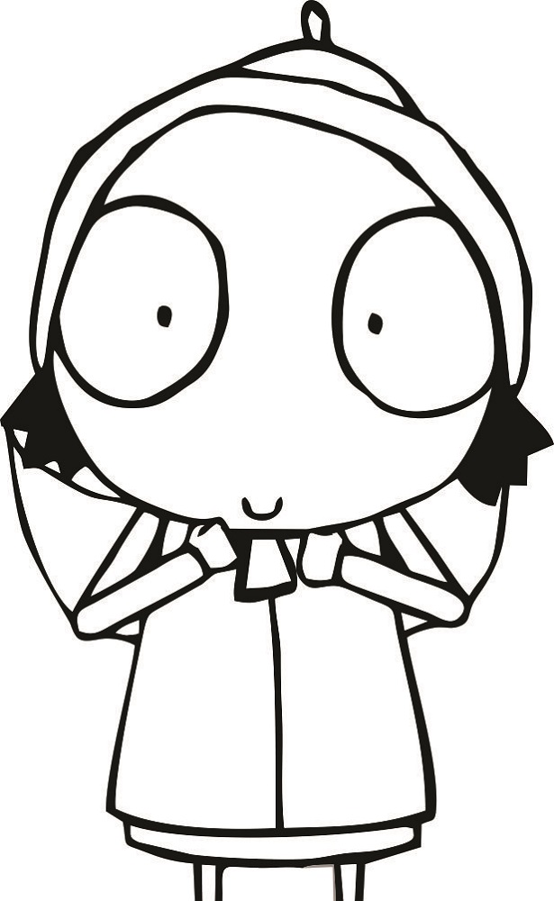 sarah and duck coloring pages sad