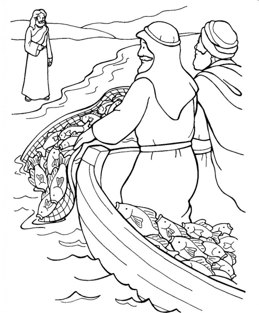 fishers of men coloring page catch