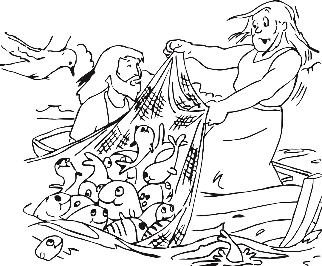 Fishers of Men Coloring Pages Printable | Activity Shelter