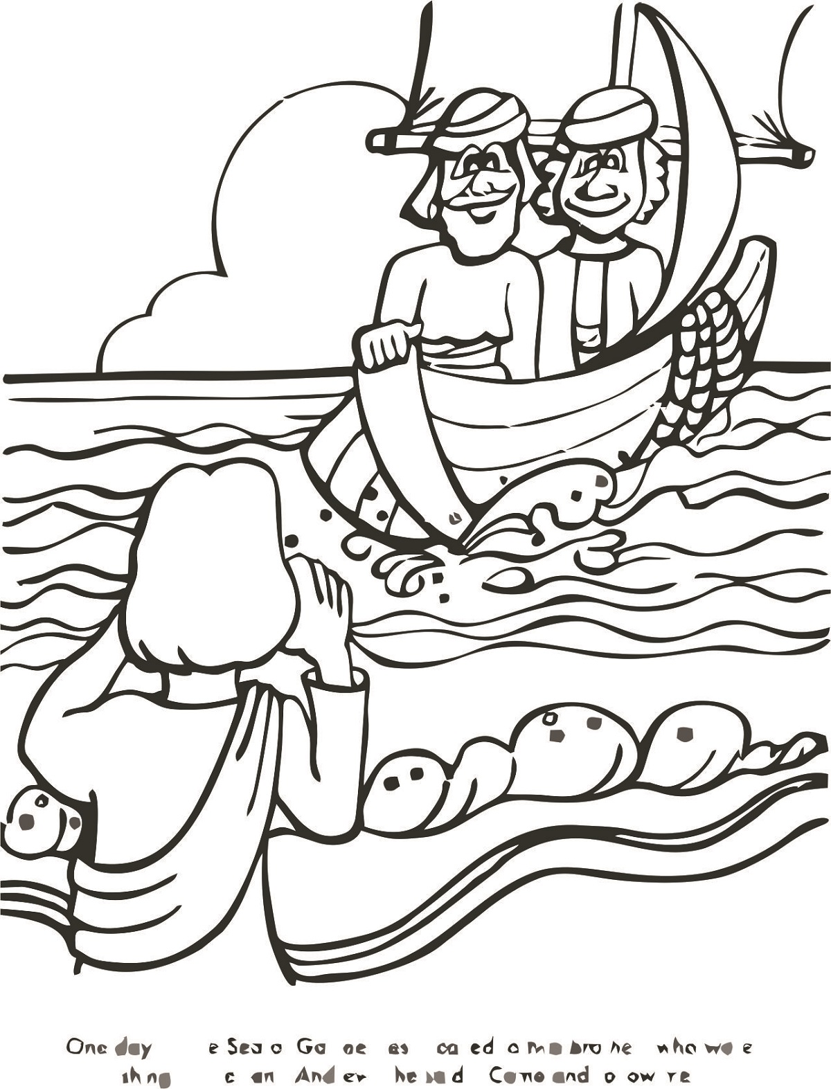 fishers of men coloring page printable