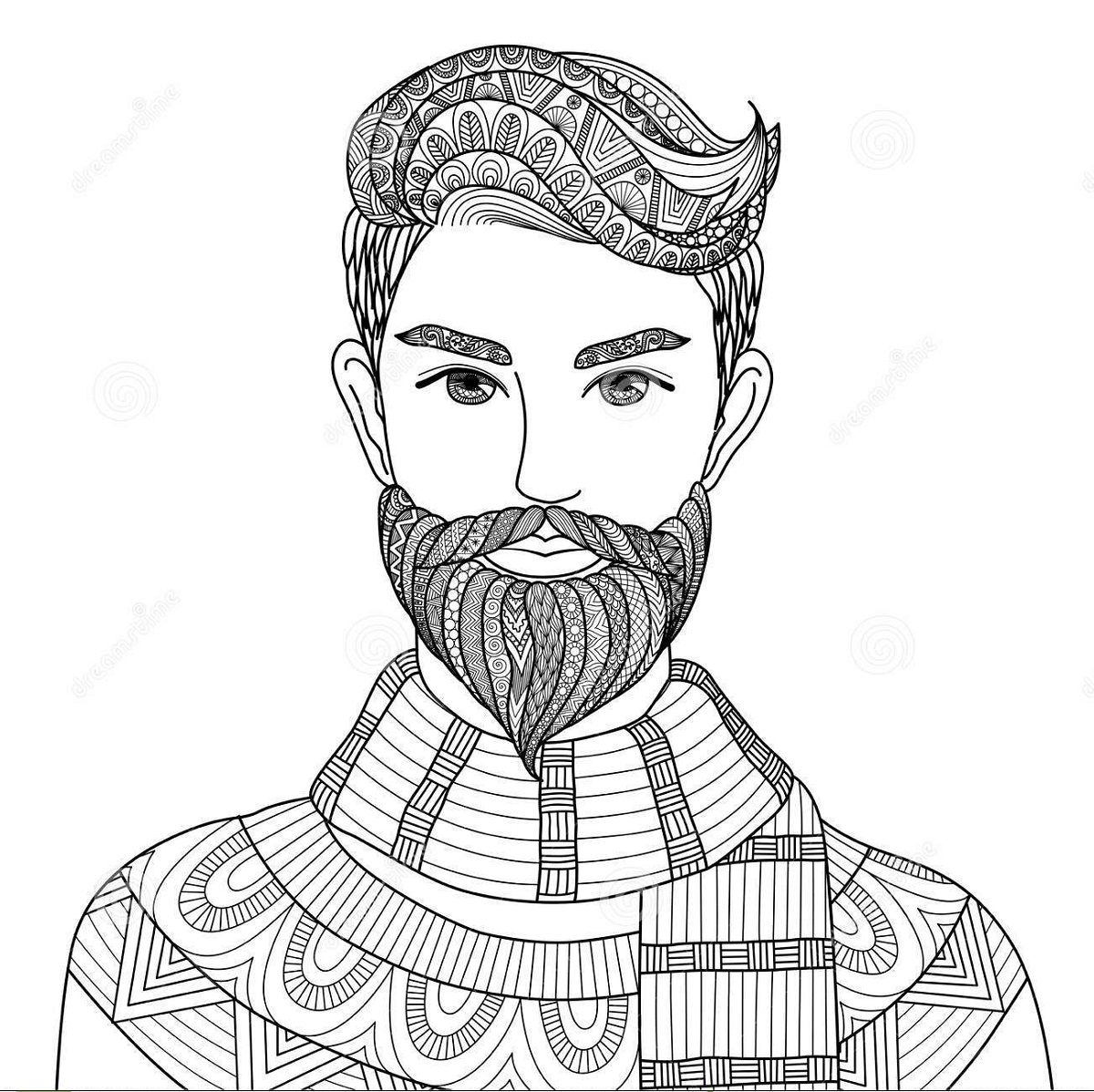 hipster coloring pages doodle